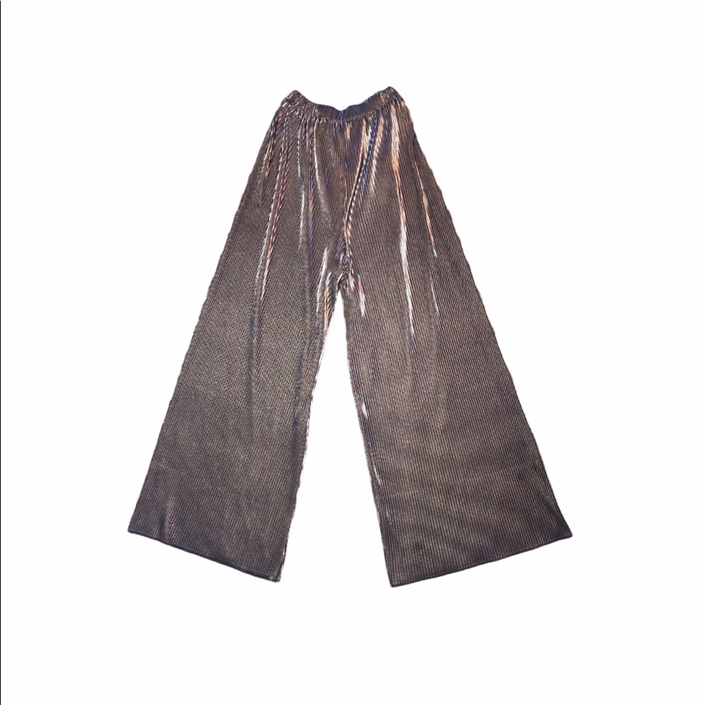 Vintage Karen Lucas silver pleated pants